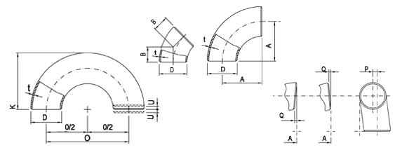 Gr 5 Titanium Long Radius Elbow