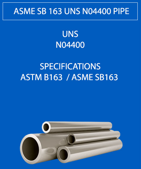ASME SB 163 UNS N04400 Pipe