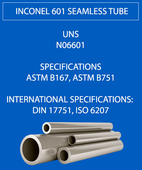 Inconel 601 seamless tube