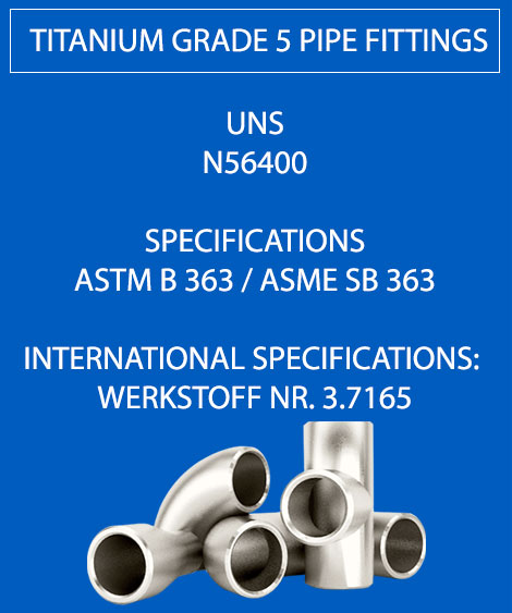 Titanium Grade 5 Pipe Fittings